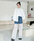 Splicing Mesh Denim